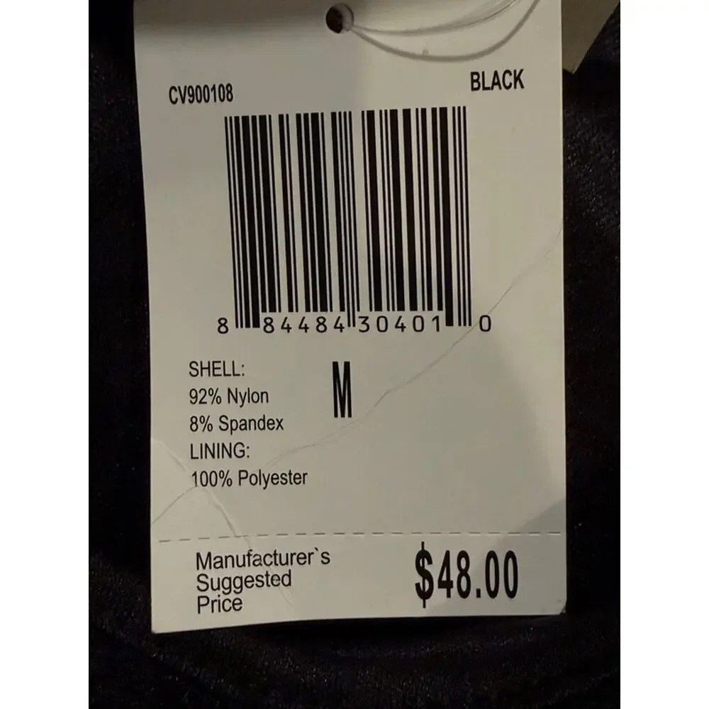 NWT Carmen Marc Valvo Black Lace Top Medium Sheer Floral Cocktail Party Chic - Picture 10 of 11
